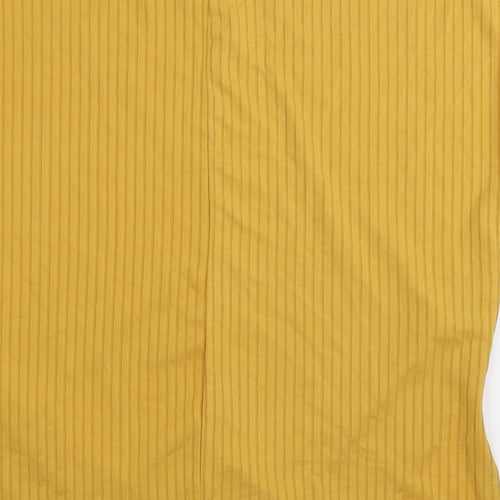 New Look Womens Yellow   Basic T-Shirt Size 6  - Oversized