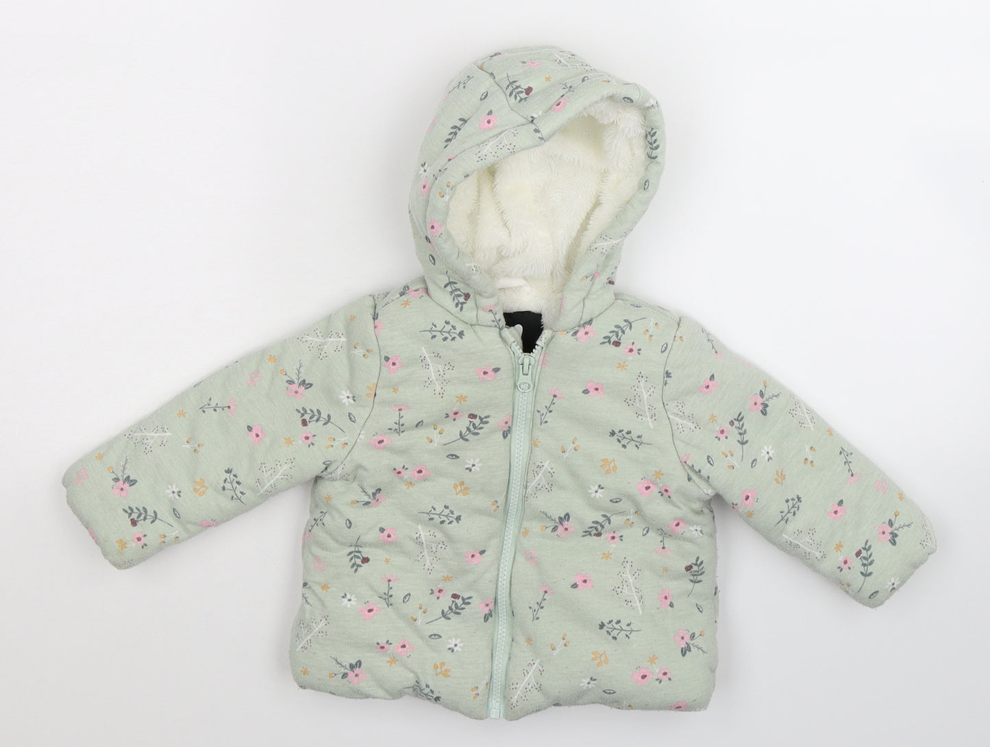 Very Baby Grey Floral  Jacket Coat Size 9-12 Months