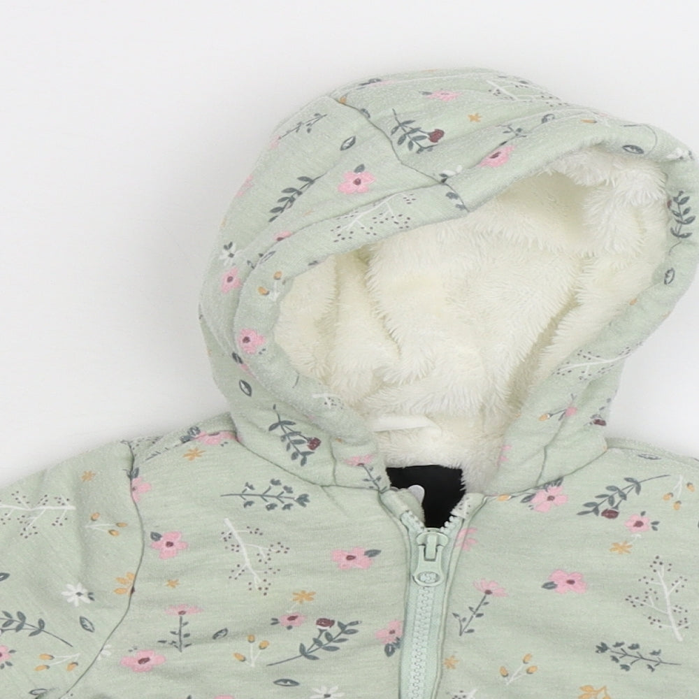 Very Baby Grey Floral  Jacket Coat Size 9-12 Months