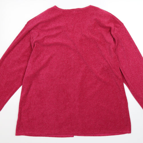 Expose Womens Pink   Cardigan Jumper Size 2XL
