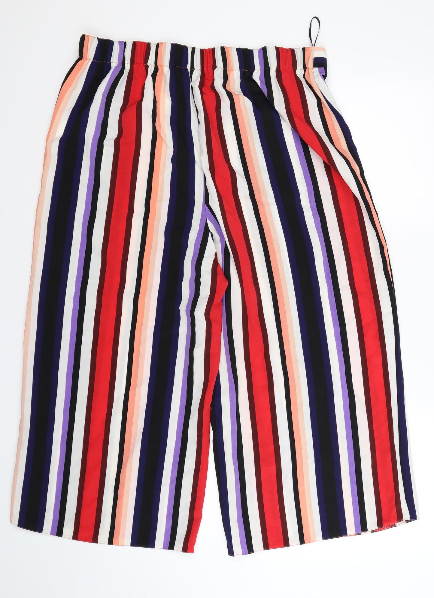 Primark Womens Multicoloured Striped  Cropped Trousers Size 16 L23 in