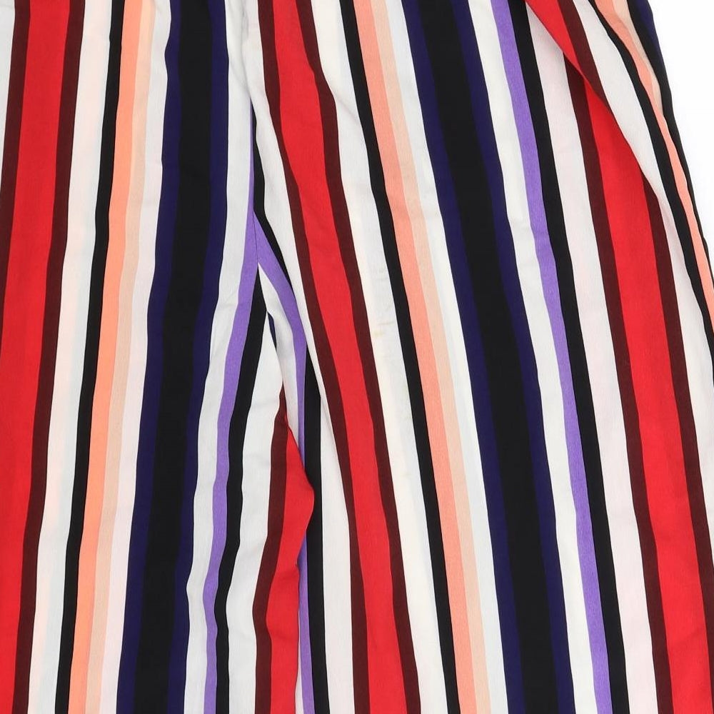 Primark Womens Multicoloured Striped  Cropped Trousers Size 16 L23 in