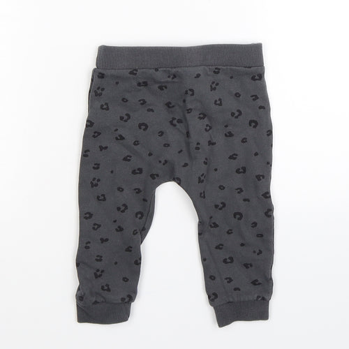 Disney Boys Grey Animal Print  Jogger Trousers Size 9-12 Months