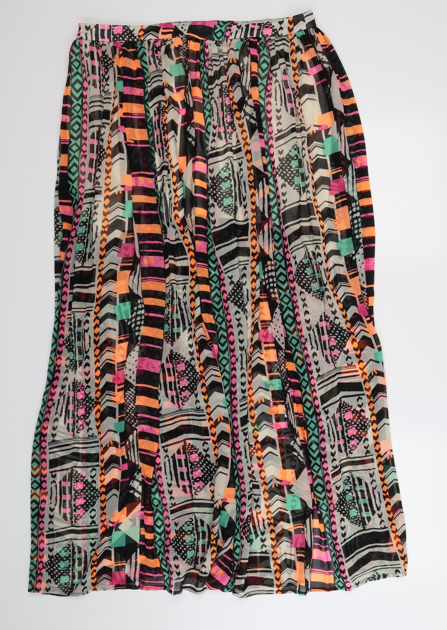 NEXT Womens Multicoloured Geometric  Maxi Skirt Size 16