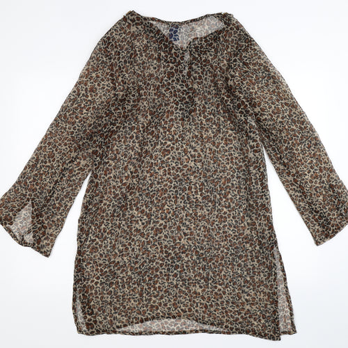 Soaked Womens Multicoloured Animal Print  Basic Blouse Size L