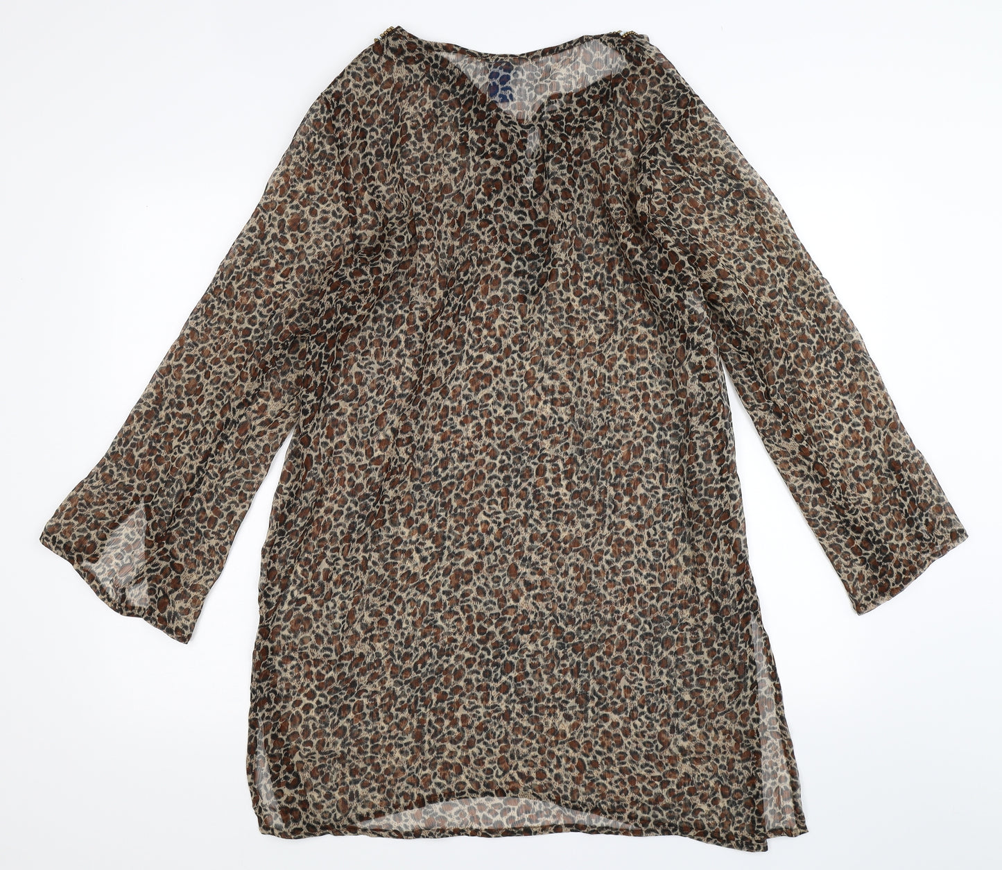 Soaked Womens Multicoloured Animal Print  Basic Blouse Size L