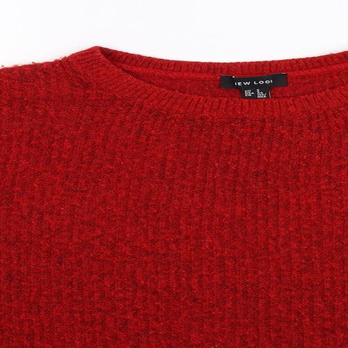 New Look Womens Black  Knit Pullover Jumper Size S  - Oversized
