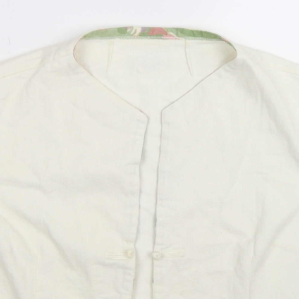 Preworn Womens White   Jacket Blazer Size L