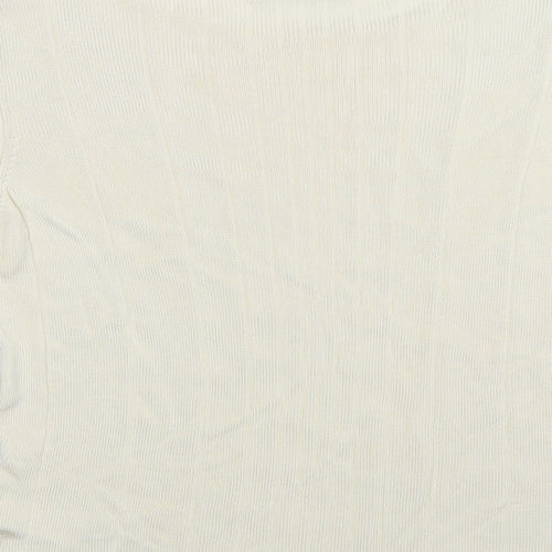 Marks and Spencer Womens White  Knit Pullover Jumper Size 16