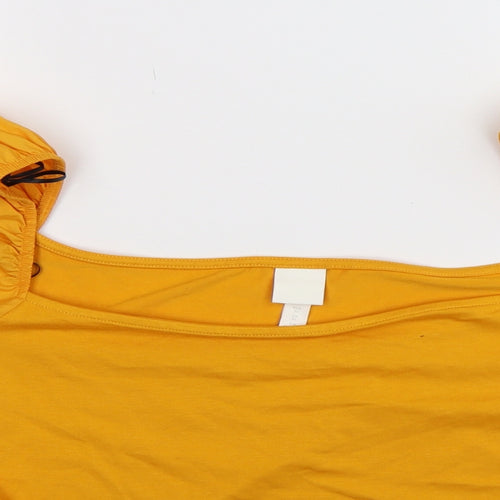 H&M Womens Yellow   Basic T-Shirt Size XL