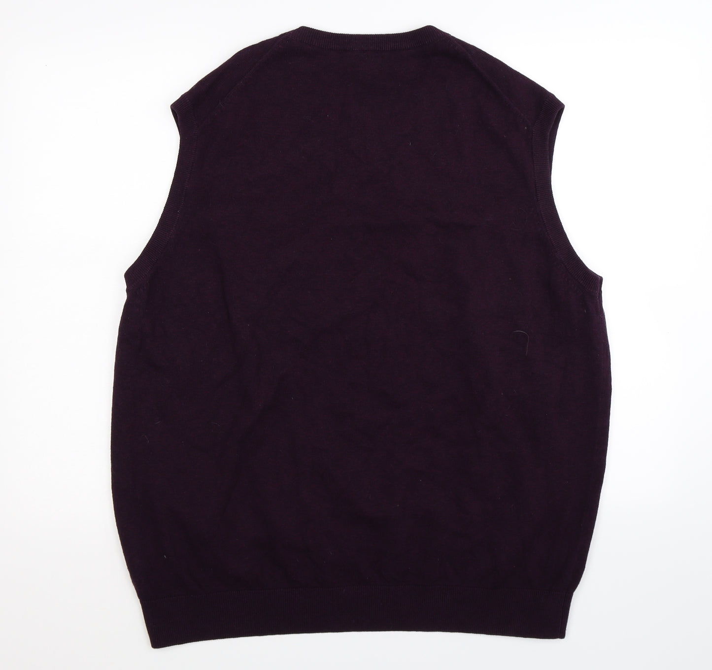 Lincoln Mens Purple  Knit Pullover Jumper Size XL