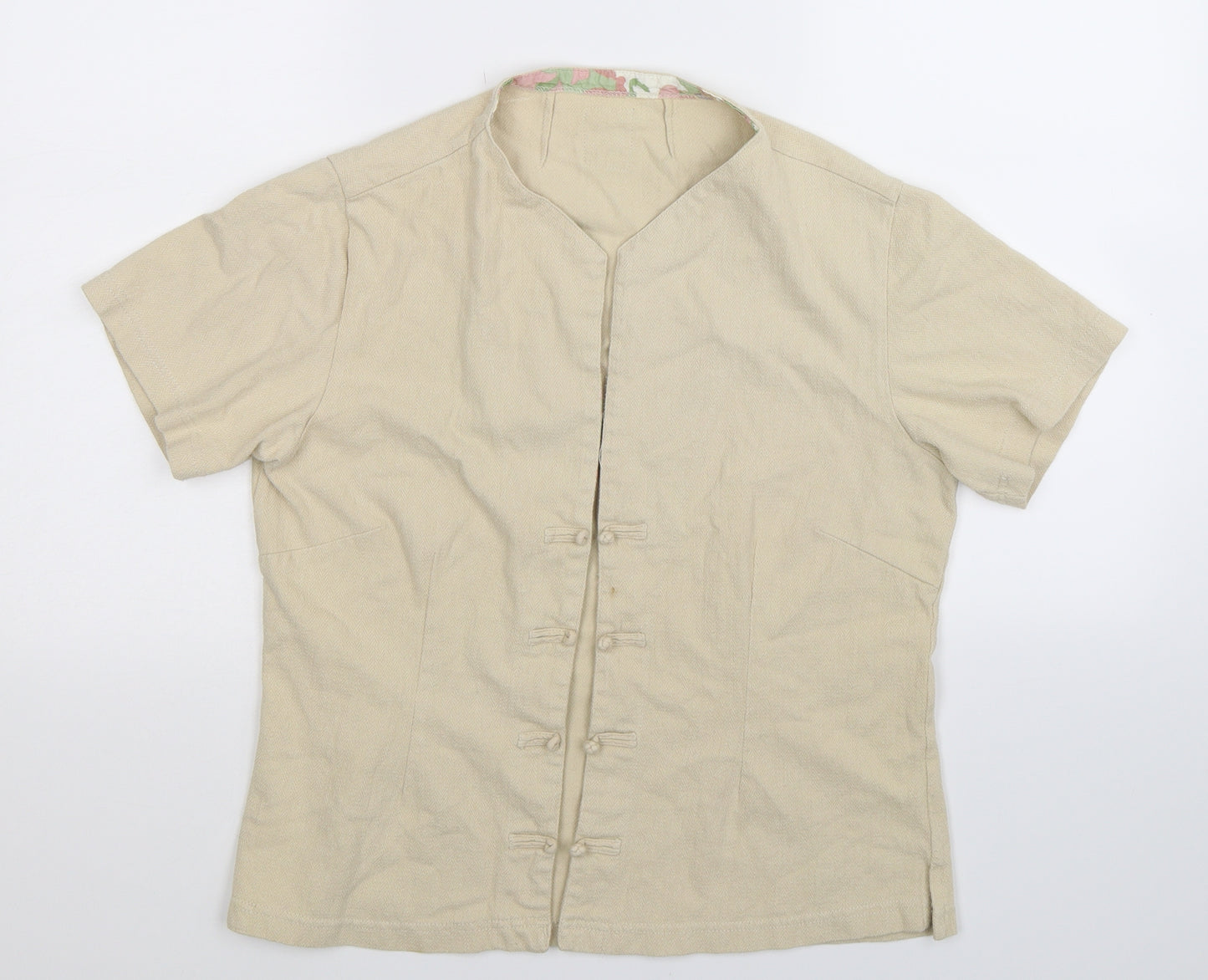 Preworn Womens Beige   Jacket Blazer Size L
