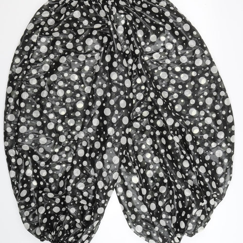 Billies Bazaar Womens Black Polka Dot  Trousers  Size 33 in L25 in
