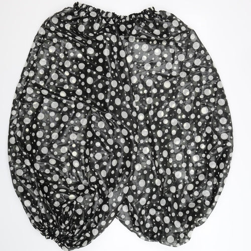 Billies Bazaar Womens Black Polka Dot  Trousers  Size 33 in L25 in