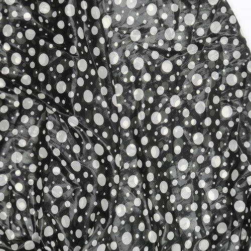 Billies Bazaar Womens Black Polka Dot  Trousers  Size 33 in L25 in