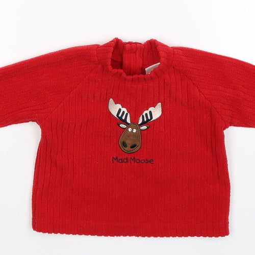Mad Moose Baby Green  Fleece Pullover Jumper Size 0-3 Months