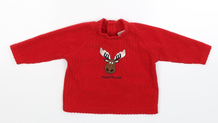 Mad Moose Baby Green Fleece Pullover Jumper Size 0-3 Months