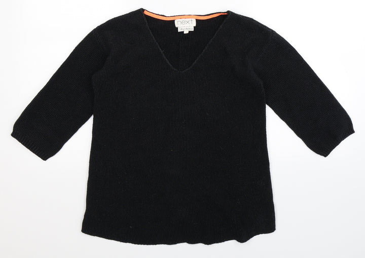 NEXT Womens Black Knit Pullover Jumper Size 8