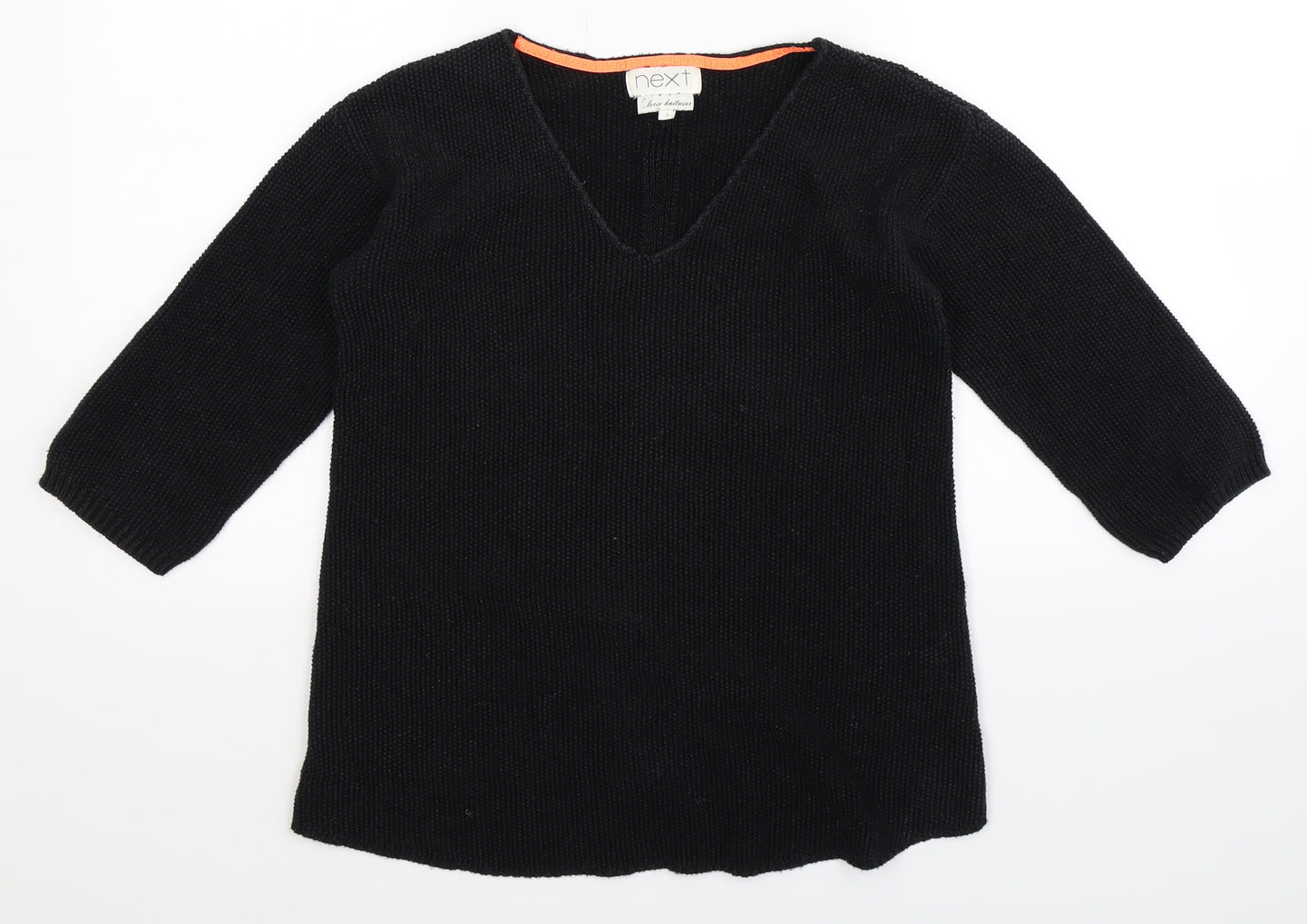 NEXT Womens Black  Knit Pullover Jumper Size 8