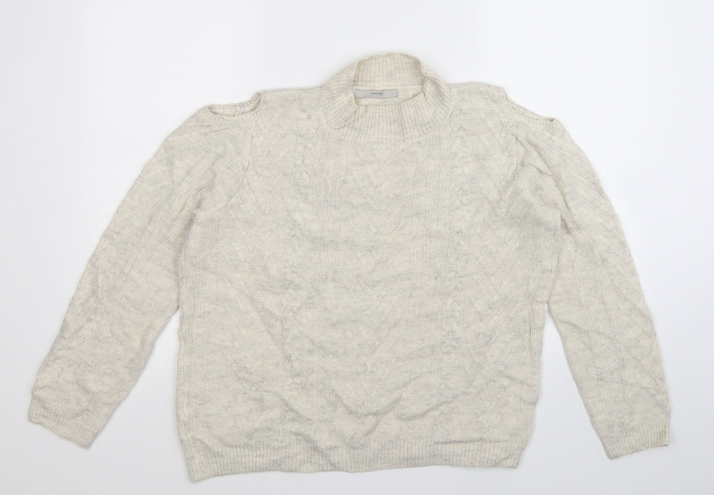 George Womens Beige  Knit Pullover Jumper Size 18