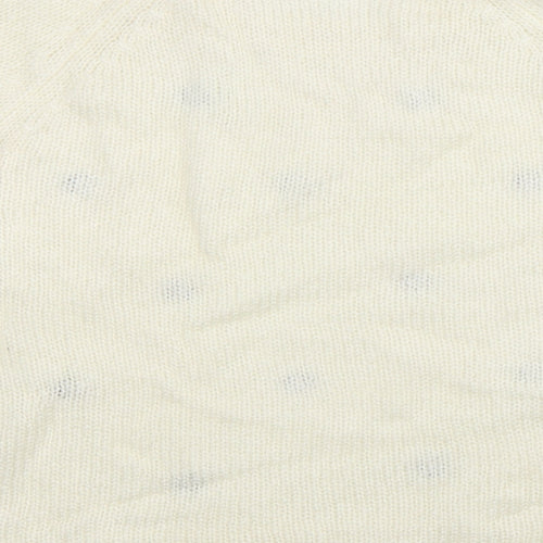 George Girls White Polka Dot Knit Pullover Jumper Size 12-13 Years