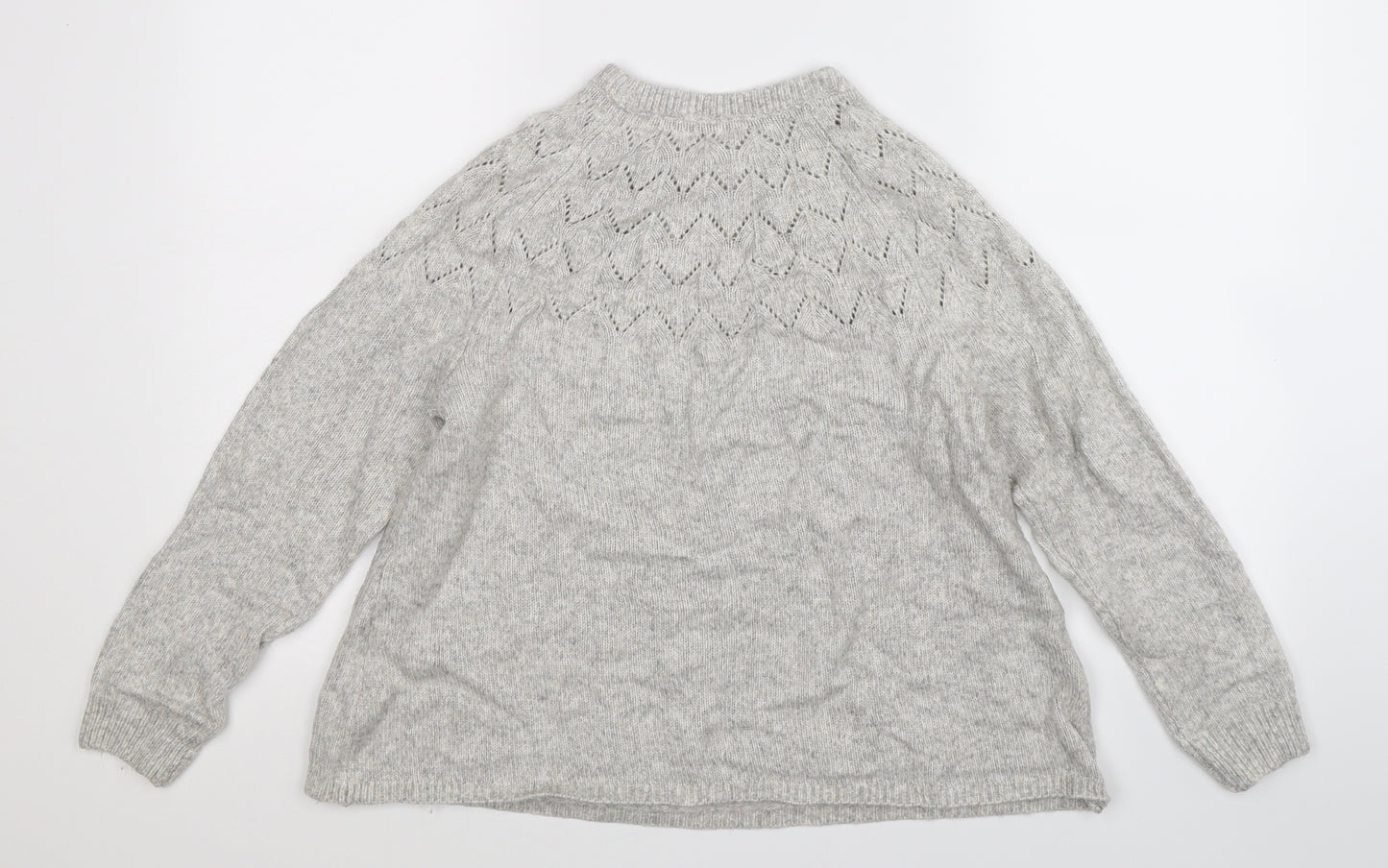 TU Womens Grey  Knit Pullover Jumper Size 12