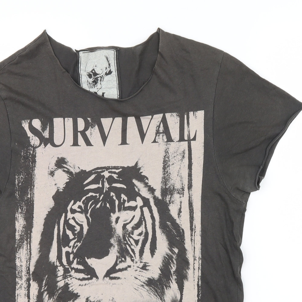 ceaderwood Mens Grey    T-Shirt