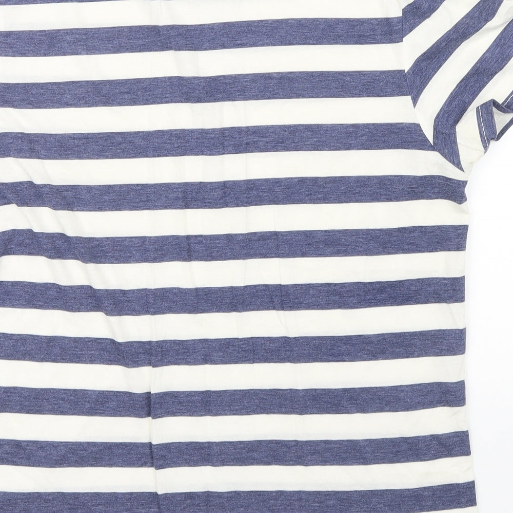 Topman Mens Blue Striped   T-Shirt Size M
