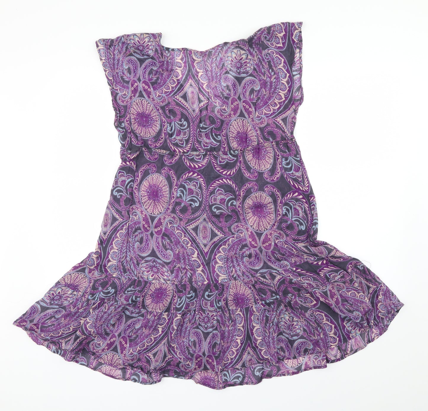 New Look Womens Pink Paisley  Fit & Flare  Size 10