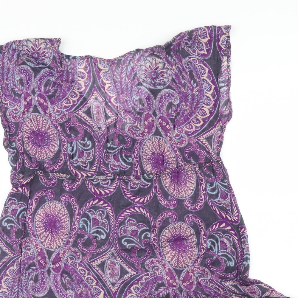 New Look Womens Pink Paisley  Fit & Flare  Size 10