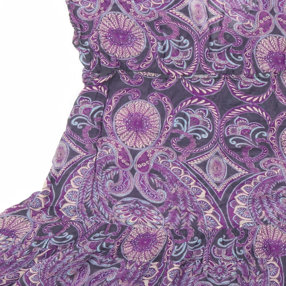 New Look Womens Pink Paisley  Fit & Flare  Size 10