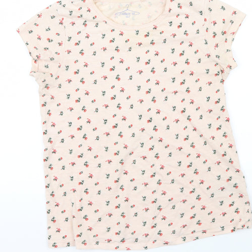 NEXT Girls Pink Floral  Basic Polo Size 10-11 Years