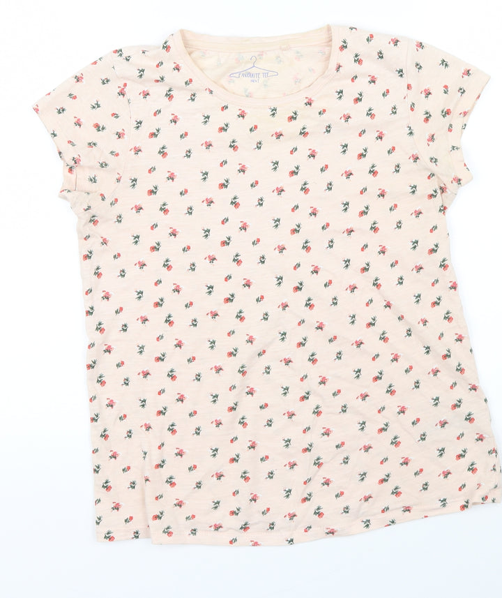 NEXT Girls Pink Floral  Basic Polo Size 10-11 Years
