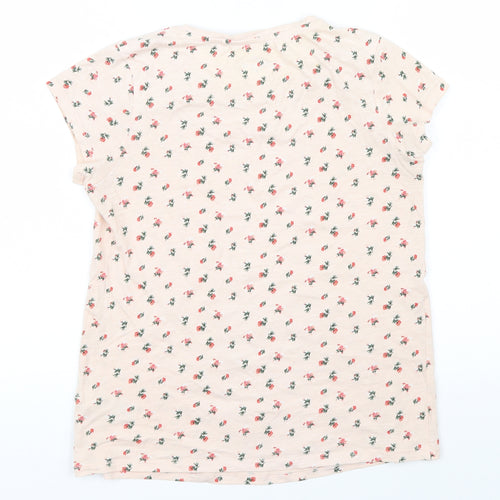 NEXT Girls Pink Floral  Basic Polo Size 10-11 Years