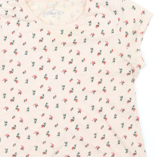 NEXT Girls Pink Floral  Basic Polo Size 10-11 Years
