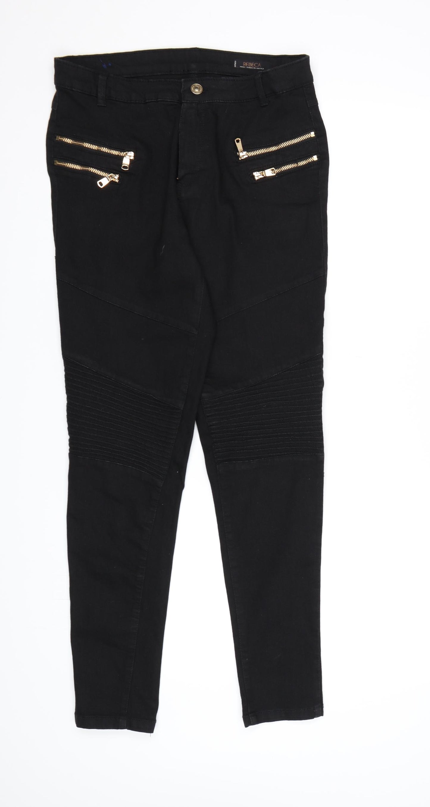 Defacto Womens Black  Denim Skinny Jeans Size 14 L28 in