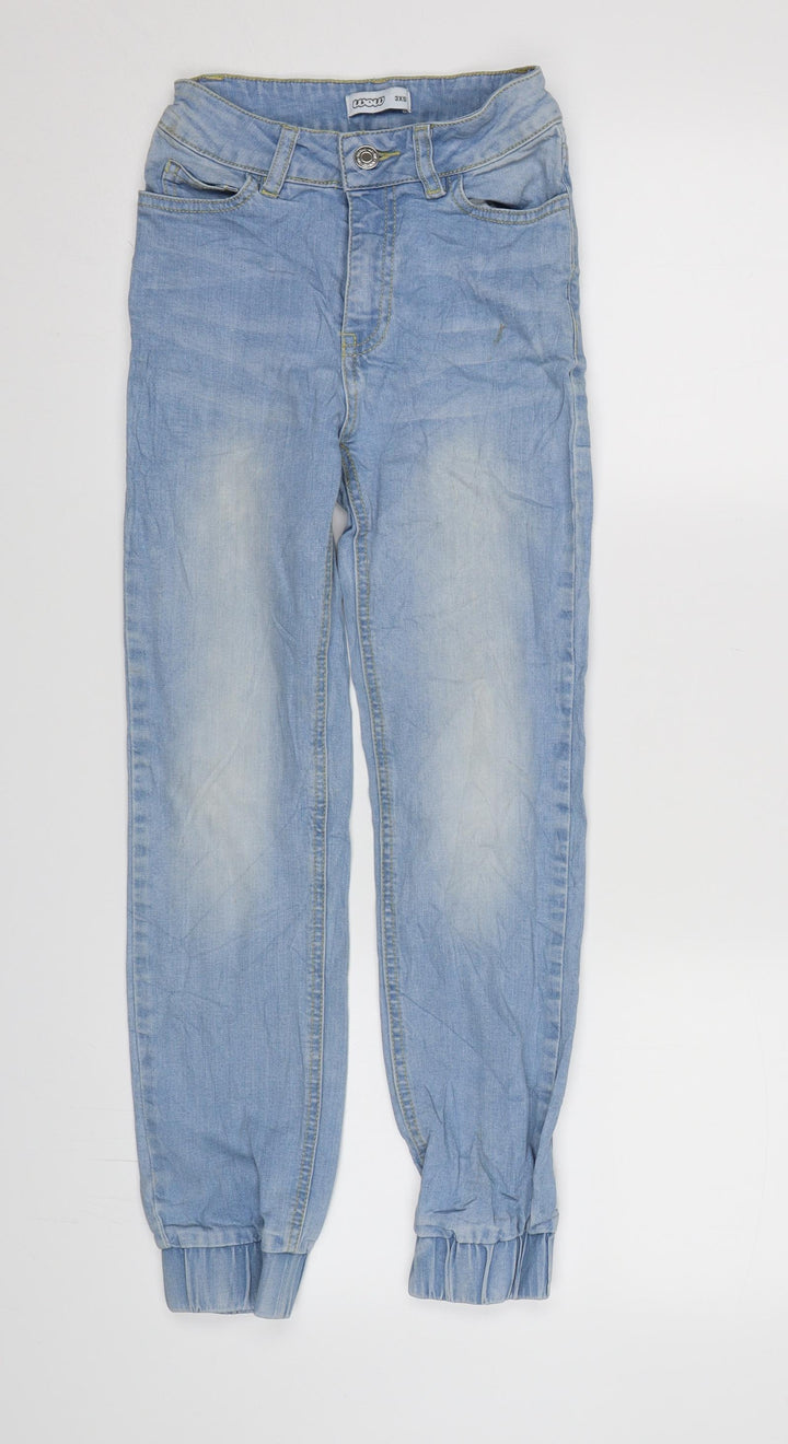 WOW Womens Blue  Denim Tapered Jeans Size 3XS L24 in