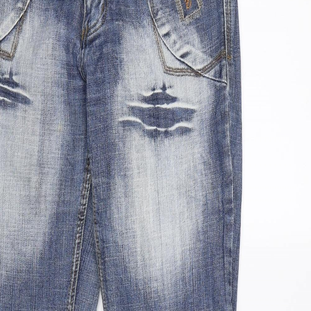 BERSAS Mens Blue  Denim Bootcut Jeans  L33 in