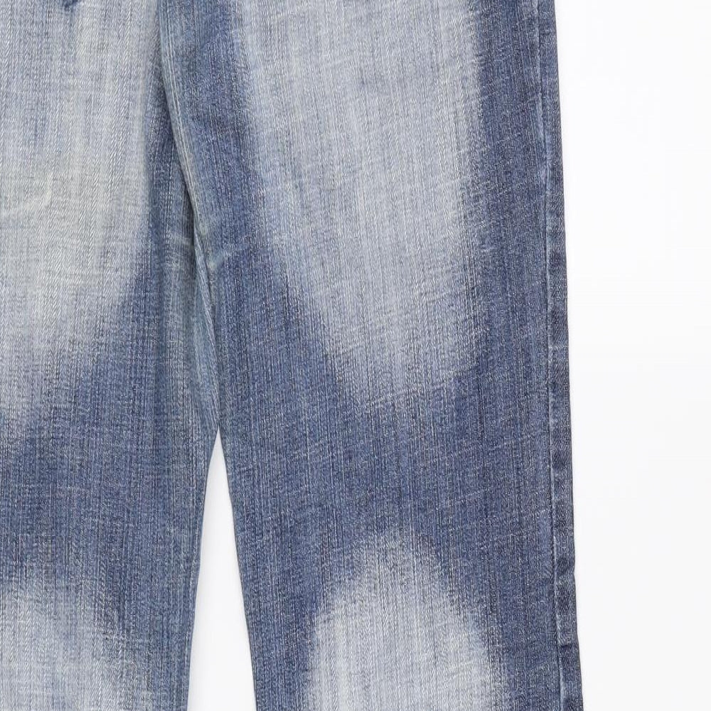 BERSAS Mens Blue  Denim Bootcut Jeans  L33 in