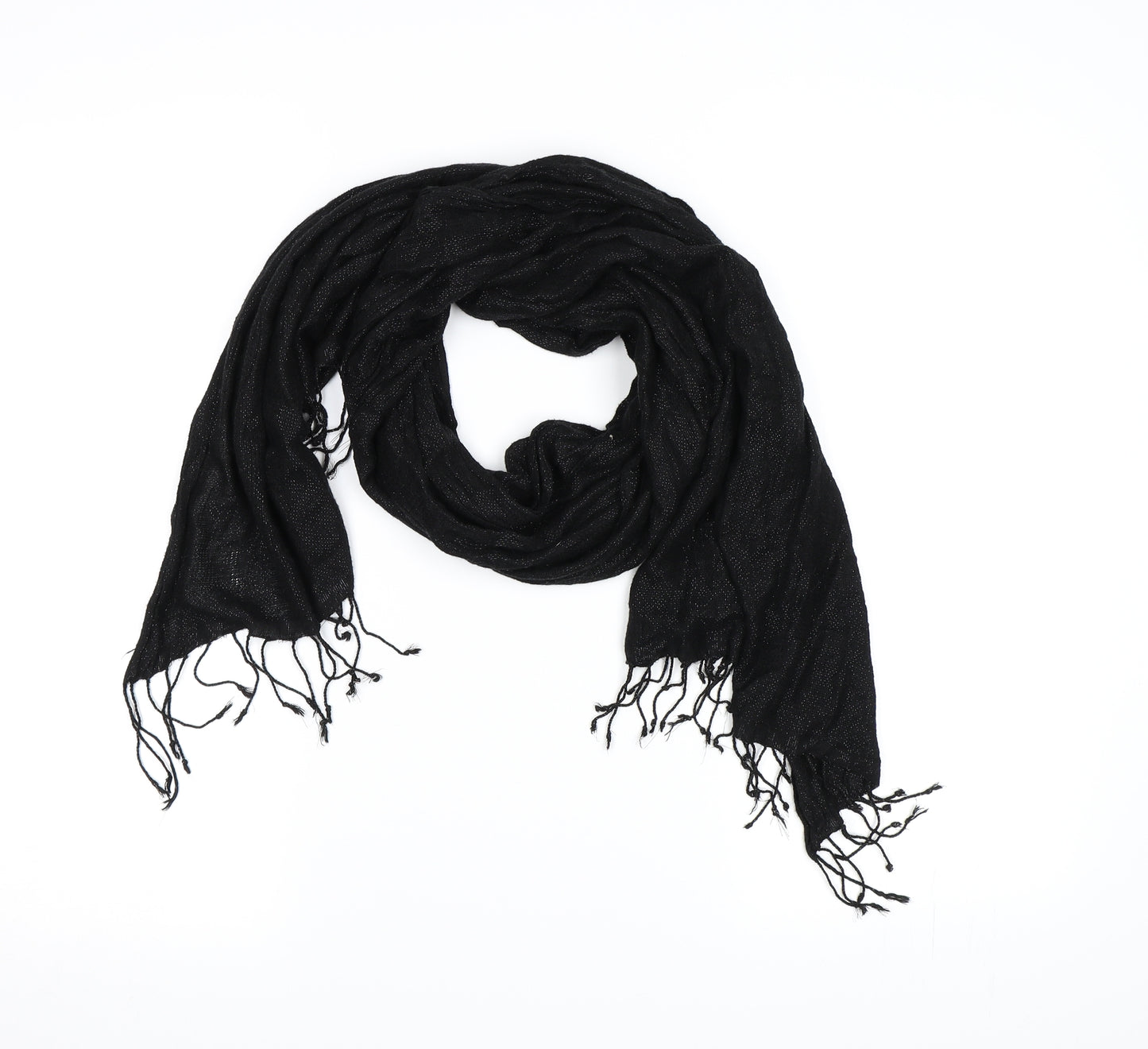 Preworn Womens Black  Knit  Scarf