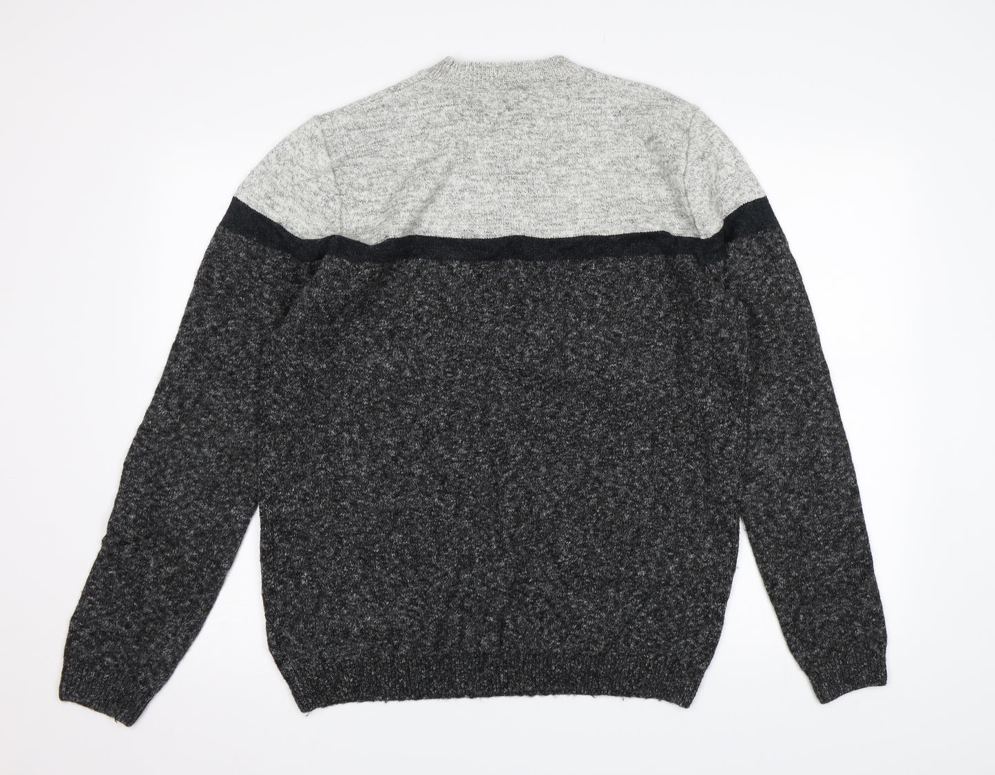NEXT Mens Grey  Knit Pullover Jumper Size L