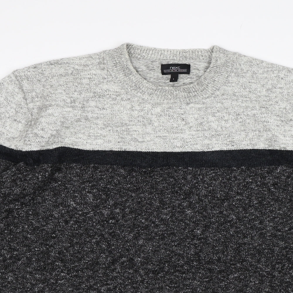 NEXT Mens Grey  Knit Pullover Jumper Size L