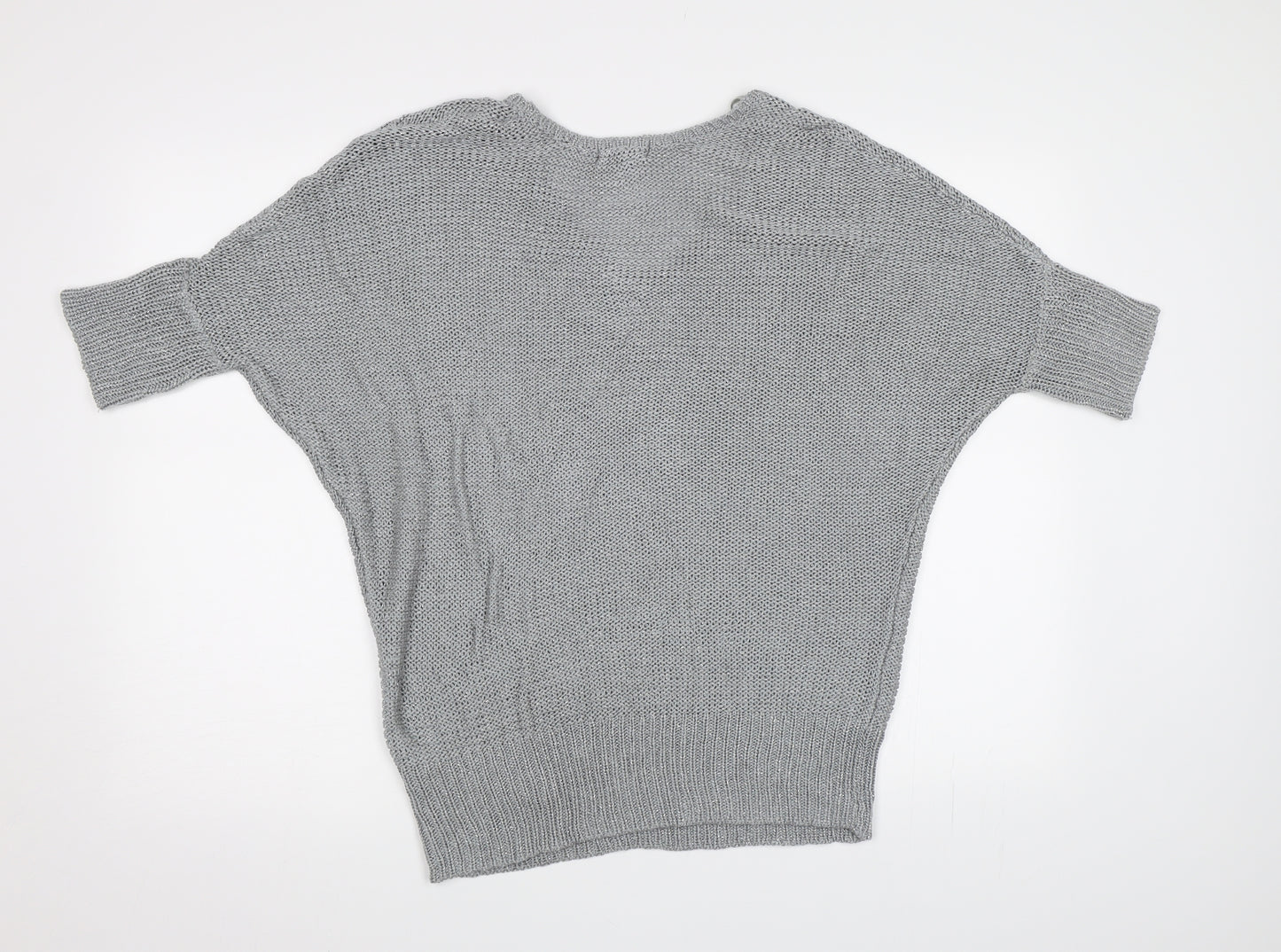 EVIE Womens Silver  Knit Pullover Jumper Size M