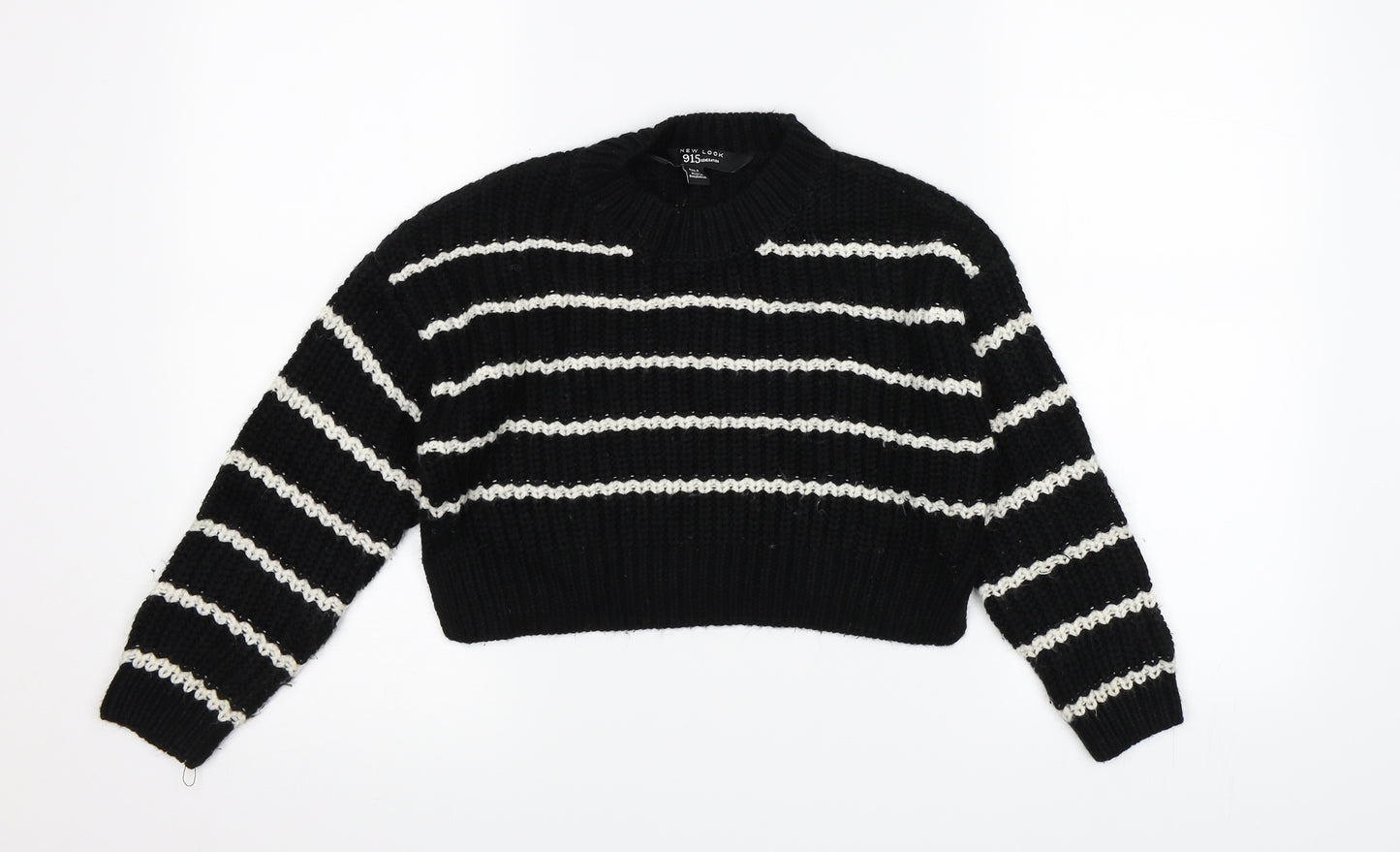 New Look Girls Beige Striped Knit Pullover Jumper Size 9 Years