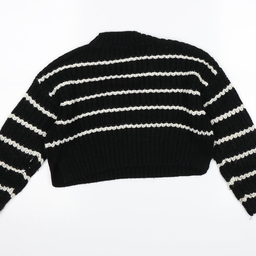 New Look Girls Beige Striped Knit Pullover Jumper Size 9 Years