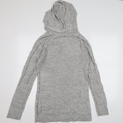 Select Womens Grey  Knit Pullover Hoodie Size 16