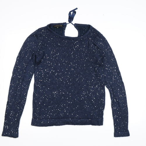 Monton Womens Blue  Knit Pullover Jumper Size M