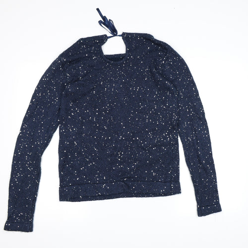 Monton Womens Blue  Knit Pullover Jumper Size M