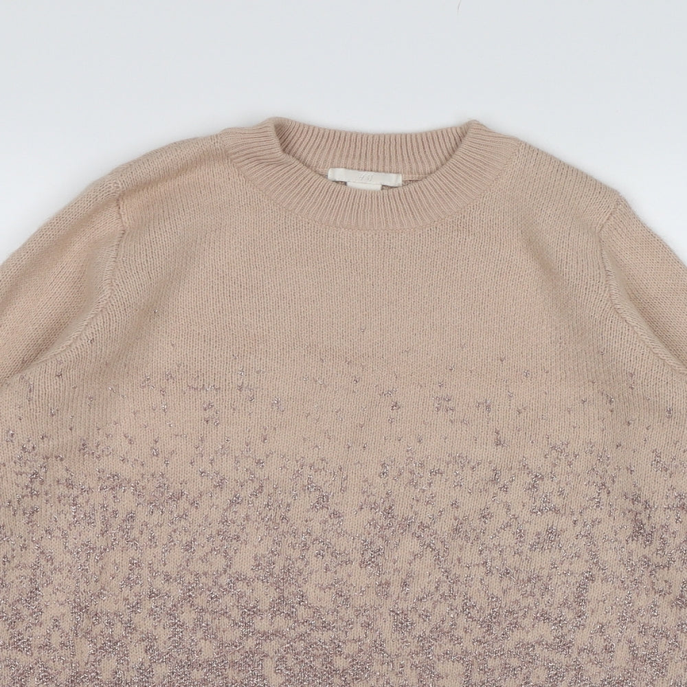 H&M Womens Pink  Knit Pullover Jumper Size S