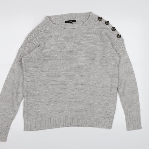 NEXT Womens Grey  Knit Pullover Jumper Size S